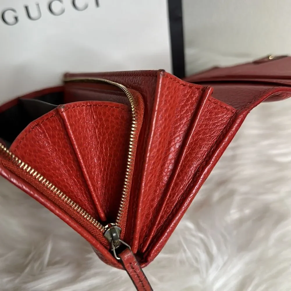💯Authentic Gucci Leather Long Wallet🍀